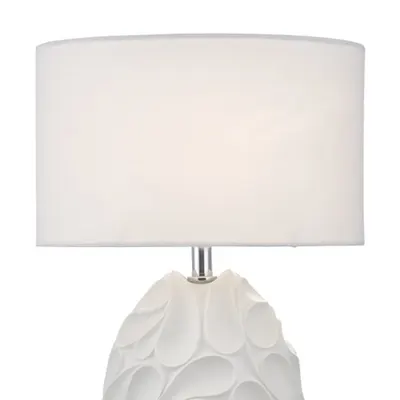 Veioza Zachary Oval Table Lamp White With Shade