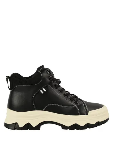 Ghete sport - dama - XA70001A negru - piele naturala - Negru