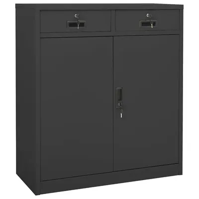 vidaXL Dulap de birou, antracit, 90x40x102 cm, oțel