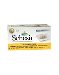 Hrană câini mici SCHESIR 4x85 g pui cu șuncă în jeleu