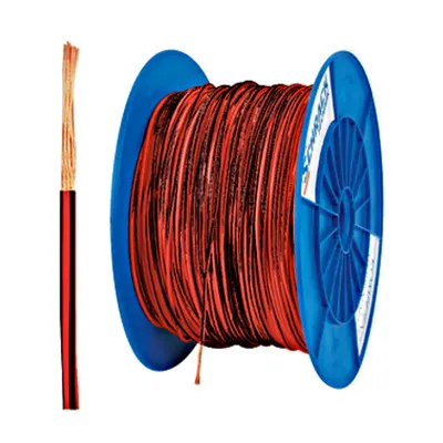 Tambur cu 200m conductor H07V-K 2,5 rosu/negru