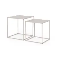 Măsuțe de cafea bej 2 buc. din metal 38x38 cm Alrik – Yes Everyday