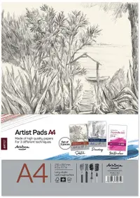 Set caiete de schițe Drasca Artist - A4, 3 buc