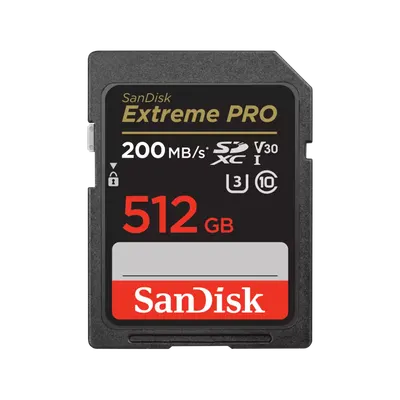Card de memorie SanDisk Extreme PRO SDXC, 512 GB, Clasa 10