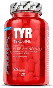Tyrosine, 500 mg, 120 capsule, Amix