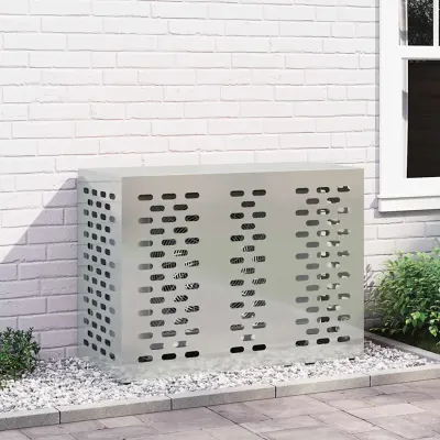 vidaXL Husă pentru aer condiționat Argintiu 110 x 50 x 80 cm