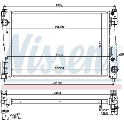 Radiator, racire motor NISSENS 61919