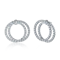 Cercei din aur alb cu diamante de 3.5ct