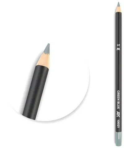 Creion pe baza de apa pentru modelat AK Interactive - Watercolor Pencil Green Blue AK10021 (1 buc )