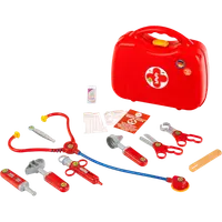 Set Medic cu Geantă și 14 Accesorii Incluzând Stetoscop, Termometru și Seringă Theo Klein 4383 pentru Copii 3+