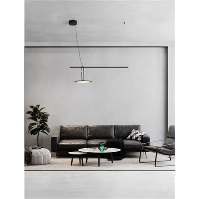 Lampa suspendata GEA Negru Otel Aluminiu & Acrylic LED 22W 2600Lm Eaglerise Driver 3000K IP20
