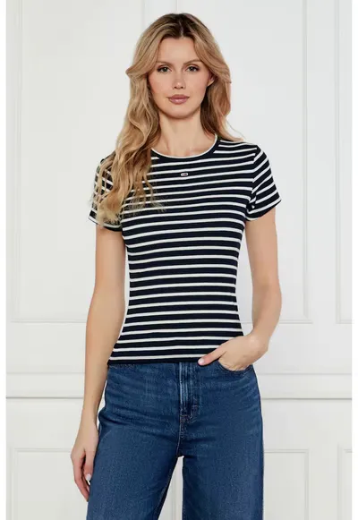 Tricou Dama DW0DW17383 - Alb/Bleumarin