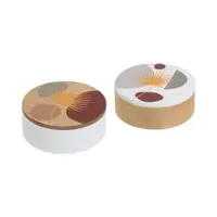 Cutii de depozitare 2 buc. cu capac, decorative ø 17x6,5 cm – Casa Selección