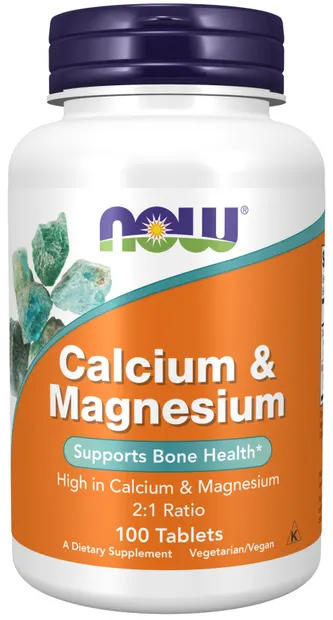 Calcium & Magnesium 2:1, 100 tablete, Now