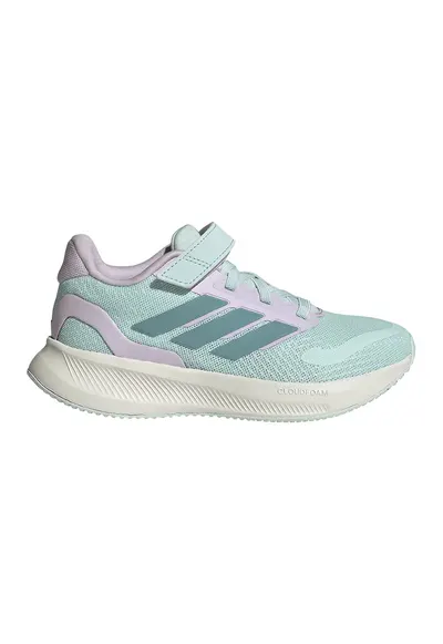 Pantofi sport Runfalcon 5 din plasa cu logo si velcro - Violet prafuit/Verde persan