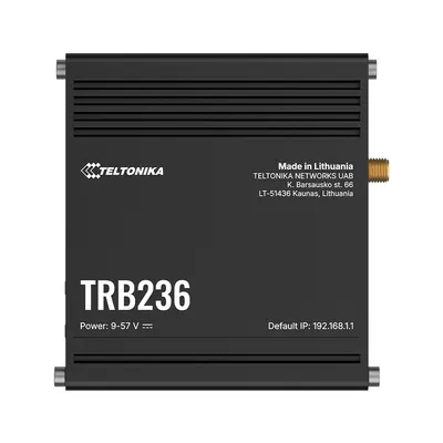 Gateway industrial 4G LTE IoT Teltonika TRB236(CAT4), Dual SIM, Cat4, 450 MHz, Ethernet, RS232, RS485, RMS, 150 Mbps