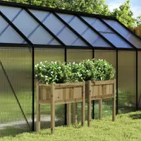 Gossi jardiniere de gradina cu picioare 2 buc. lemn de pin impregnat