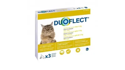Solutie spot-on pentru pisici Douflect, 3 pipete