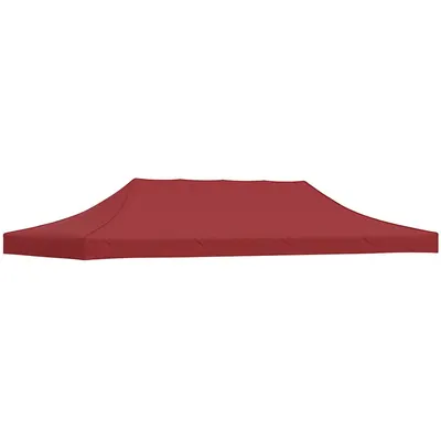vidaXL Acoperiș pentru cort de petrecere, vișiniu, 6 x 3 m, 270 g/m²
