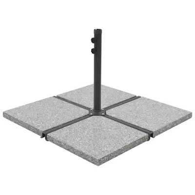Gossi placi de greutate umbrela, 4 buc., gri, 100 kg, granit, patrat