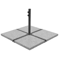 Gossi placi de greutate umbrela, 4 buc., gri, 100 kg, granit, patrat