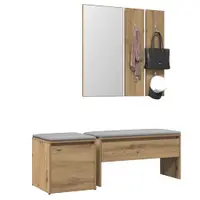 Gossi set de mobilier pentru hol din lemn de stejar artizanal