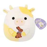 Jucarie de plus, Squishmallows, Vacuta Bodie cu iepuras, 19 cm