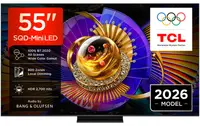 Televizor smart TCL 55C7L - 55", 4K, SQD-Mini LED, Ultra HD, 144Hz AMD FreeSync Pro, AiPQ Processor, Audio by Bang & Olufsen 60W, Google TV, negru