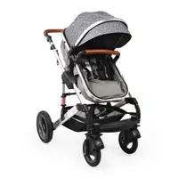 Carucior transformabil 2in1 Moni Gala Premium Stars cu sistem dublu de suspensii,cadru din aluminiu,maner reglabil pe inaltime,copertina XXL,sezut reversibil,husa picioare si geanta mamici inclusa