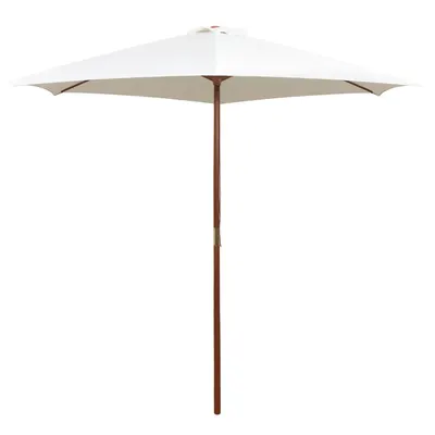 Gossi umbrela de soare cu stalp de lemn 270 x 270 cm, alb crem