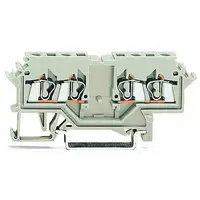 Double potential terminal block; 2.5 mm²; suitable for Ex e II applications; lateral marker slots; for DIN-rail 35 x 15 and 35 x 7.5; CAGE CLAMP®; 2,50 mm²; light gray