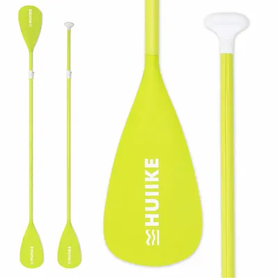Pagaie SUP 2 în 1 Stand Up Paddle Kayak HUIIKE, Verde Lime, Detasabilă Reglabilă