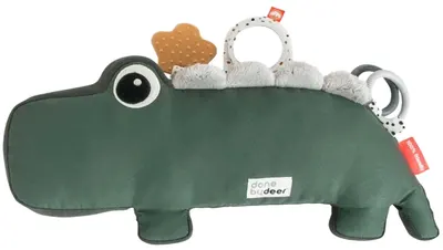 Perna activă Done by Deer - Tummy time, crocodil, verde