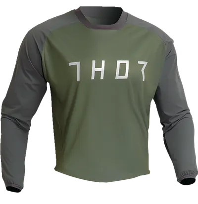 Tricou atv cross Thor Terrain, culoare verde gri, marime 2XL