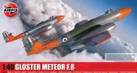 Model asamblat Airfix Militar : Avioane - Avion de luptă britanic Gloster Meteor F.8