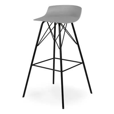 Set de scaune de bar gri 2 buc. (înălțime șezut 71 cm) Tori – Tenzo