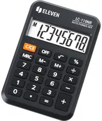 Calculator Eleven - LC-110NR, de buzunar, 8 cifre, negru