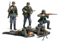 Figurine hobby Tamiya Militare: Soldați - Infanteriști germani din Al Doilea Război Mondial (Campania Franceză), 5 figurine