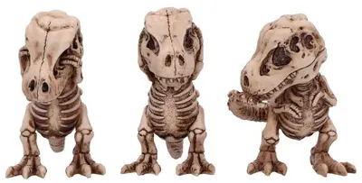 Set statuete Nemesis Now Adult: Humor - Three Wise T-Rex (Skeletons)