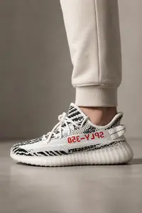 Sneakers Barbati Yeezy Zebra Sply-350 White&black Abyz2(103-2) (mărime: 39)