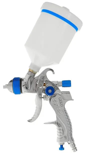 Pistol de vopsit Geko - G03121, HVLP, 1/4'', 600 ml, 4 duze
