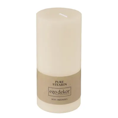 Lumânare Eco candles by Ego dekor Friendly, durată ardere 50 h, crem