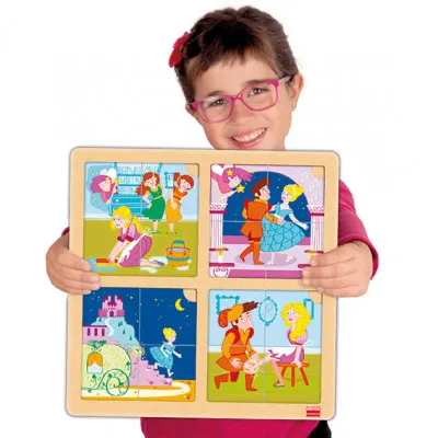Set de 8 puzzle-uri din lemn