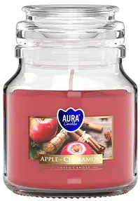 Lumânare parfumată Bispol Aura - Apple And Cinnamon, 120 g
