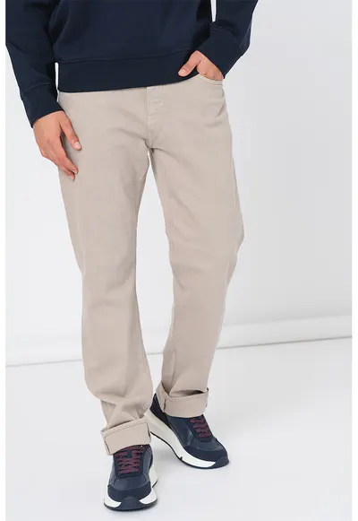 Blugi uni relaxed fit - Maro taupe deschis
