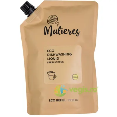 Refill Detergent Lichid de Vase 99.7% Ingrediente Naturale Fresh Citrus 1L