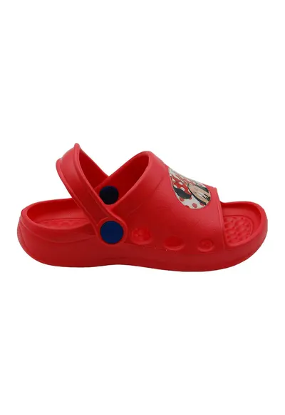 Papuci slingback cu imprimeu Minnie Mouse - Rosu