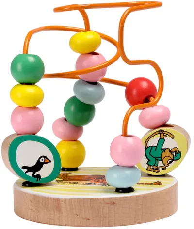 Jucărie din lemn Pippi - Spirală cu mărgele, Pippi