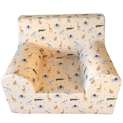 Fotoliu pentru copii Twindeco Bej cu animale
