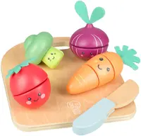 Set de joaca din lemn Orange Tree Toys - Legume pentru tăiat, 10 piese